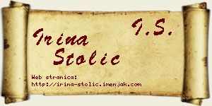 Irina Stolić vizit kartica
